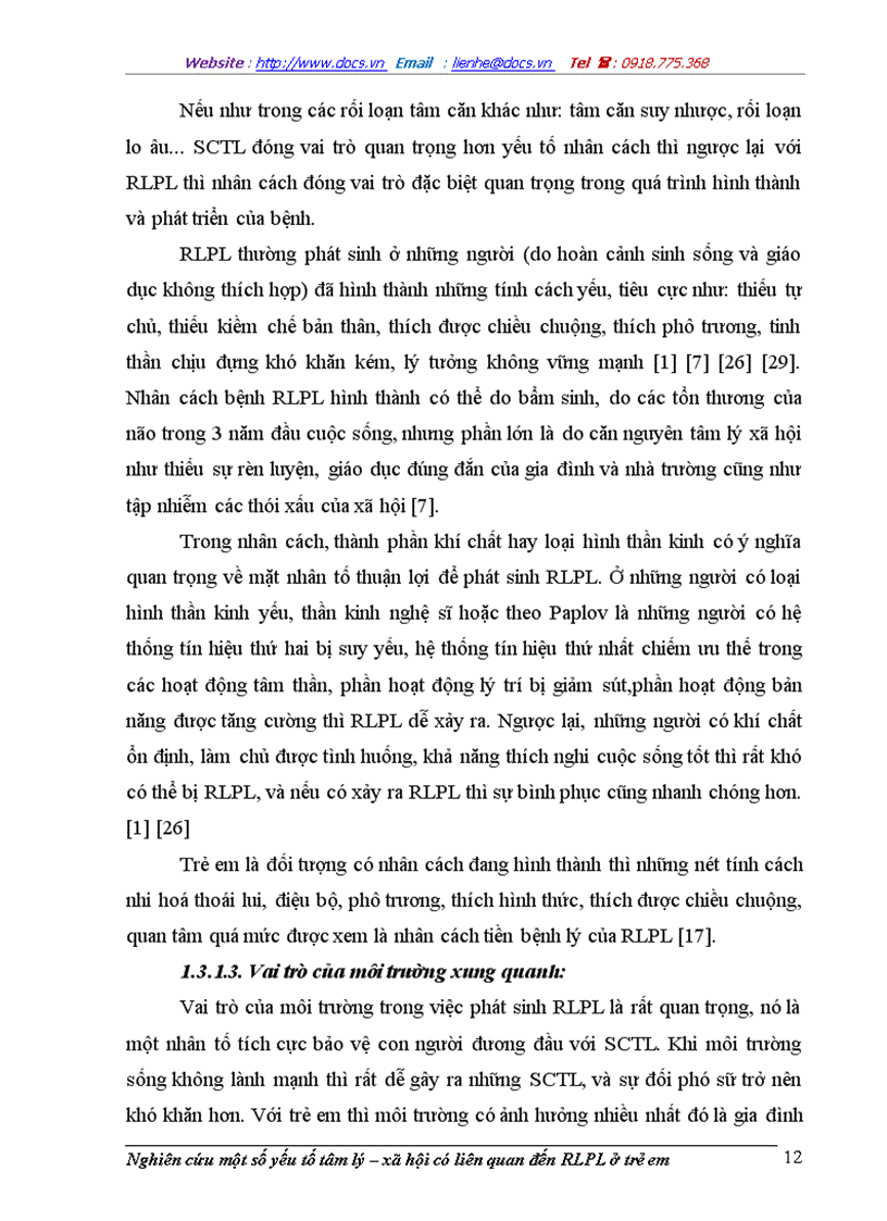 image for page Nghiên cứu một số yếu tố tâm lý xã hội có liên quan đến rối loạn phân ly ở trẻ em