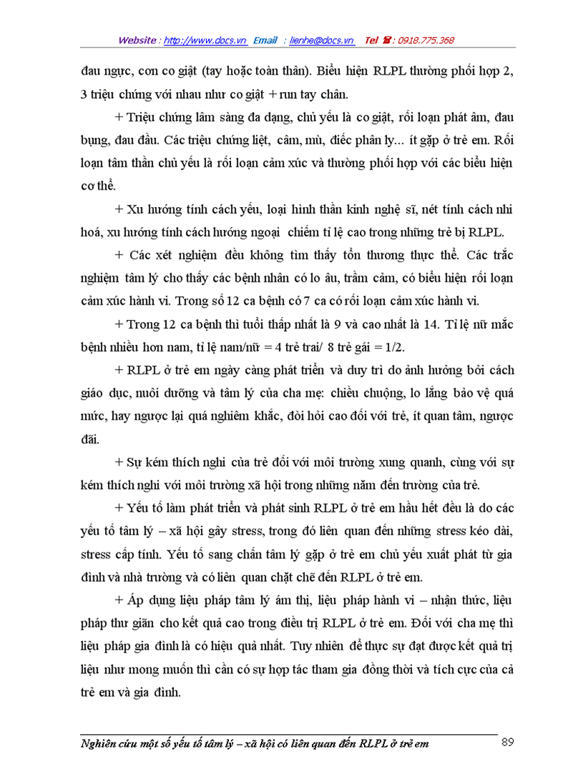 image for page Nghiên cứu một số yếu tố tâm lý xã hội có liên quan đến rối loạn phân ly ở trẻ em