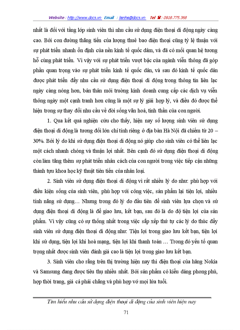 image for page Tìm hiểu nhu cầu sử dụng điện thoại di động của sinh viên hiện nay