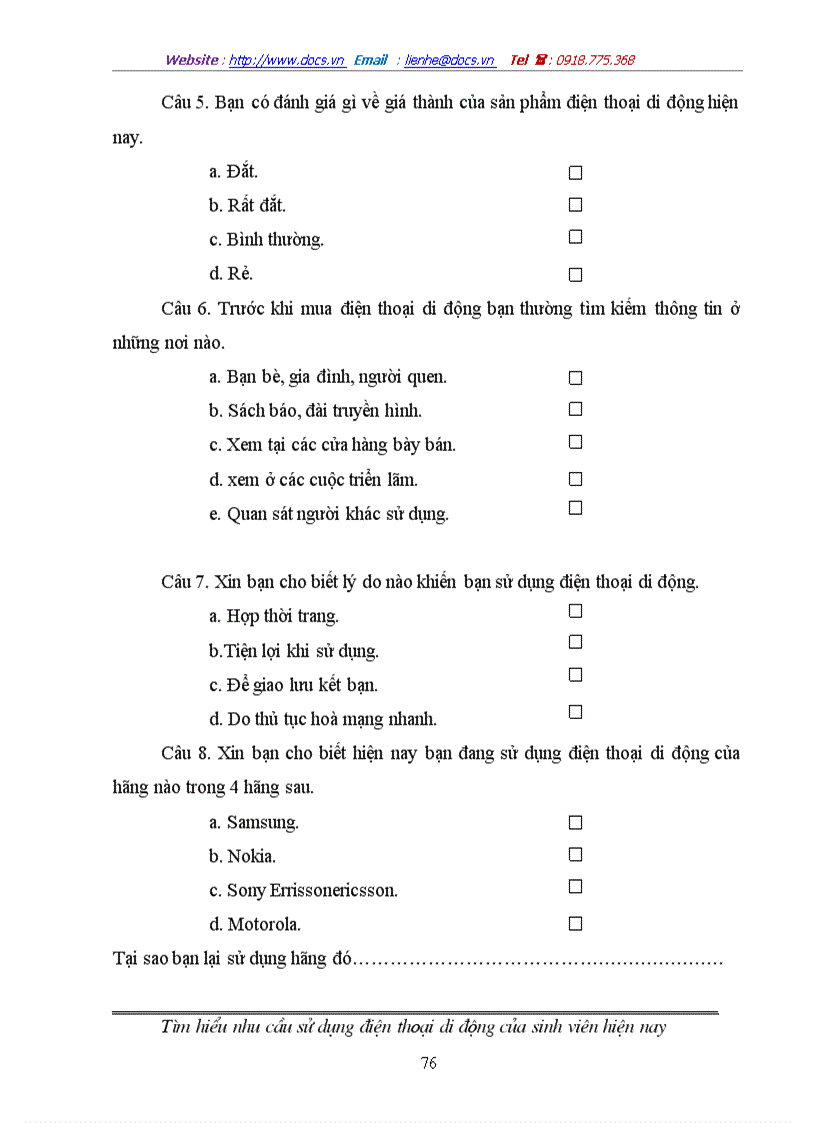 image for page Tìm hiểu nhu cầu sử dụng điện thoại di động của sinh viên hiện nay
