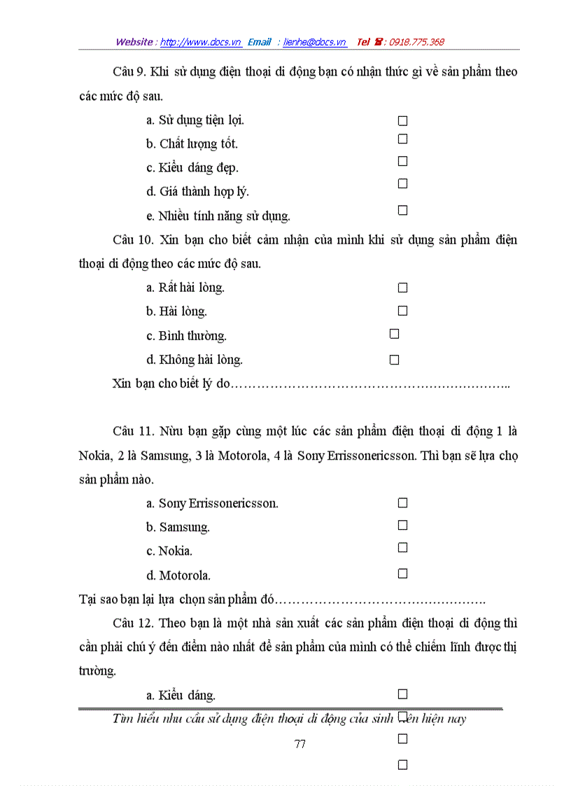 image for page Tìm hiểu nhu cầu sử dụng điện thoại di động của sinh viên hiện nay