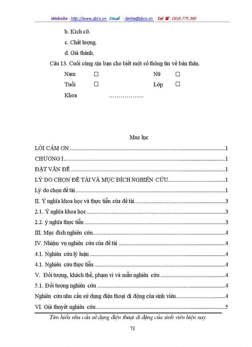 image for page Tìm hiểu nhu cầu sử dụng điện thoại di động của sinh viên hiện nay