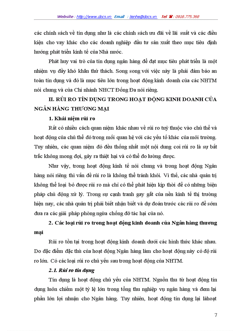 image for page Một số giải pháp hạn chế rủi ro an toàn tín dụng đối với kinh tế ngoài quốc doanh tại Ngân hàng công thương Đống Đa