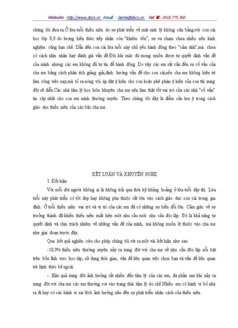 image for page Tìm hiểu một số hiện tượng xung đột trong mối quan hệ giữa cha mẹ và con cái về nhu cầu độc lập ở lứa tuổi thiếu niêtrên địa bàn hà nội