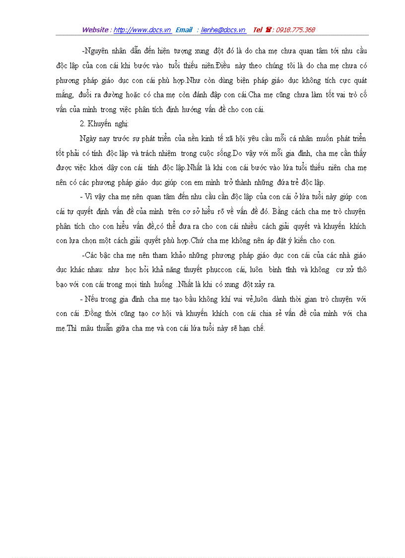 image for page Tìm hiểu một số hiện tượng xung đột trong mối quan hệ giữa cha mẹ và con cái về nhu cầu độc lập ở lứa tuổi thiếu niêtrên địa bàn hà nội