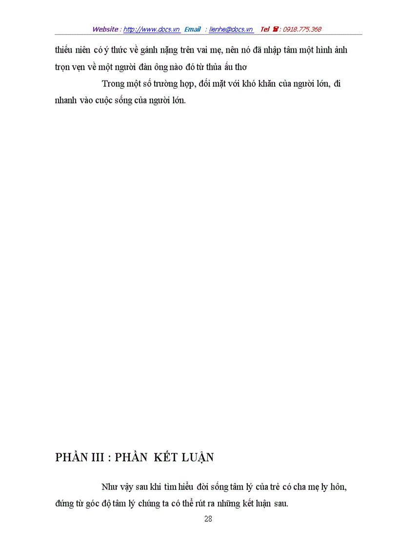 image for page Đời sống tâm lý của trẻ sau khi cha mẹ ly hôn