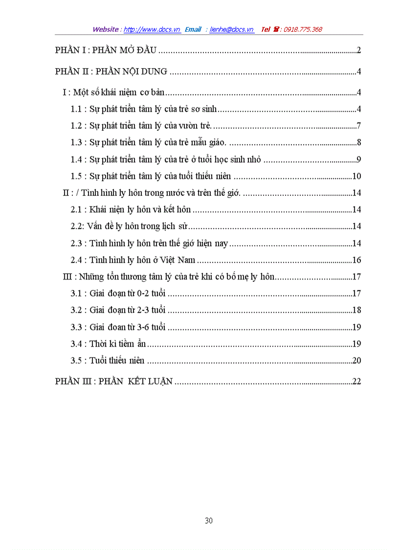 image for page Đời sống tâm lý của trẻ sau khi cha mẹ ly hôn