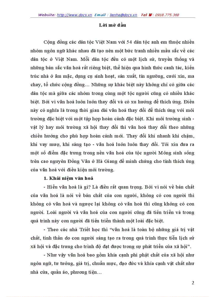 image for page Văn hoá của người Mông trong sự thích ứng với điều kiện môi trường ở Đồng Văn