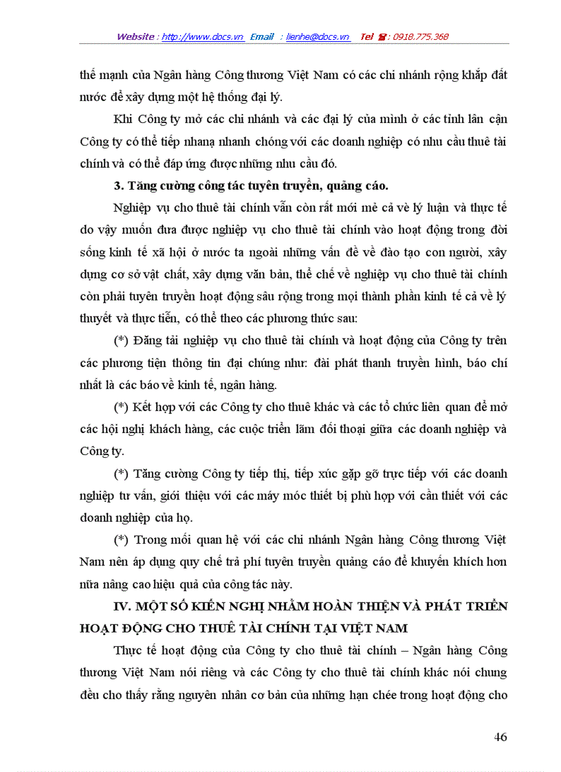 image for page Giải pháp hoàn thiện và phát triển hoạt động cho thuê tài chính tại Công ty cho thuê tài chính Ngân hàng Công thương Việt Nam