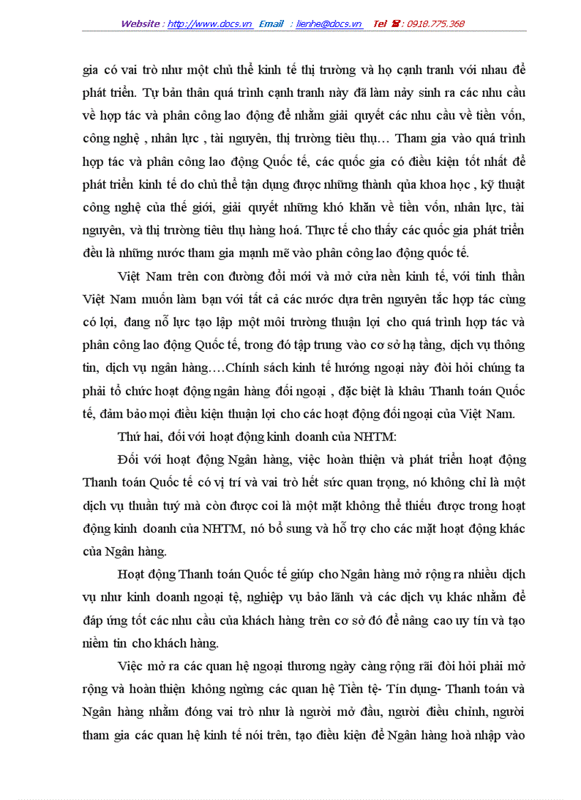 image for page Hoàn thiện và phát triển hoạt động thanh toán xuất nhập khẩu bằng phương thức Nhờ thu và Chuyển tiền tại Sở giao dịch I Ngân hàng Đầu tư và PT