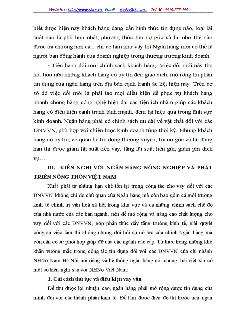image for page Giải pháp nâng cao chất lượng tín dụng đối với các doanh nghiệp vừa và nhỏ tại chi nhánh ngân hàng nông nghiệp và phát triển nông thôn Nam Hà Nội