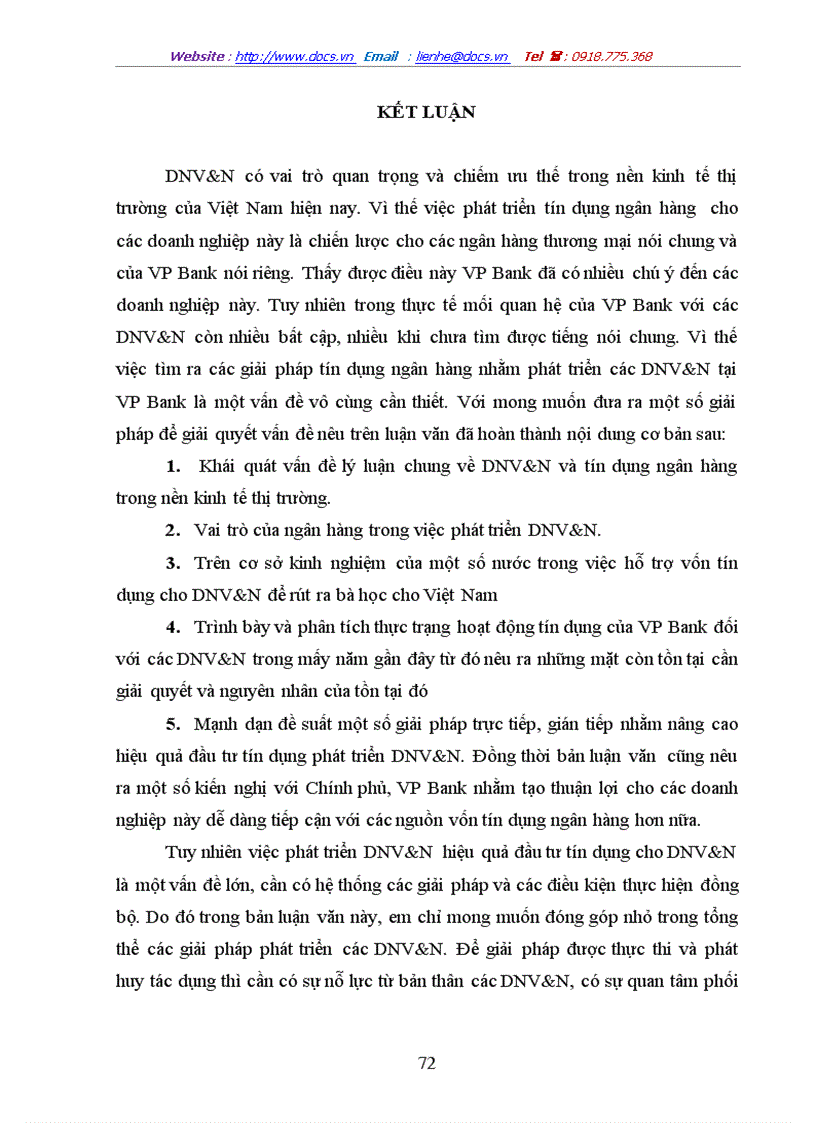 image for page Giải pháp tín dụng ngân hàng nhằm phát triển doanh nghiệp vừa và nhỏ tại Ngân hàng VP Bank