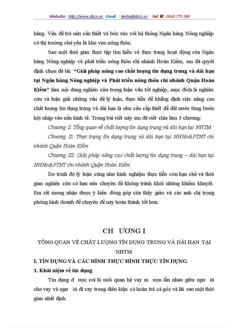 image for page Giải pháp nâng cao chất lượng tín dụng trung và dài hạn tại Ngân hàng Nông nghiệp và Phát triển nông thôn chi nhánh Quận Hoàn Kiếm