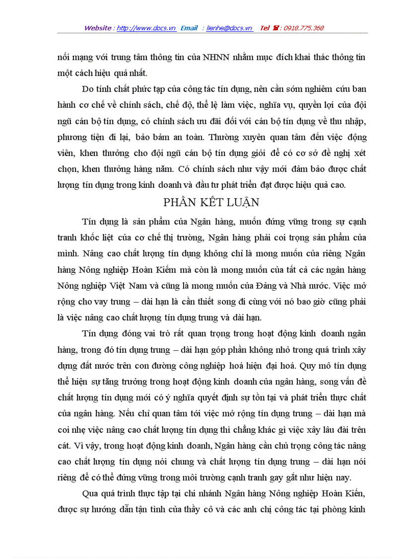 image for page Giải pháp nâng cao chất lượng tín dụng trung và dài hạn tại Ngân hàng Nông nghiệp và Phát triển nông thôn chi nhánh Quận Hoàn Kiếm