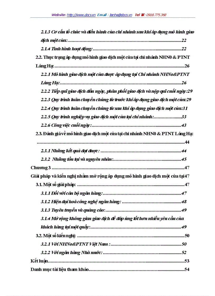 image for page Giải pháp mở rộng áp dụng mô hình giao dịch một cửa tại Chi nhánh Ngân hàng Nông nghiệp và Phát triển Nông thôn Láng Hạ