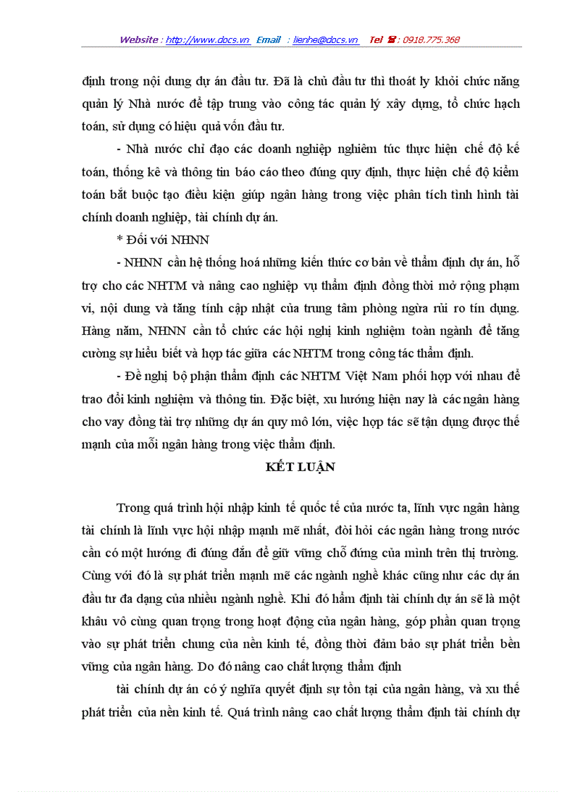 image for page Nâng cao chất lượng thẩm định tài chính dự án trong hoạt động cho vay tại Ngân hàng Công thương Chi nhánh Hai Bà Trưng