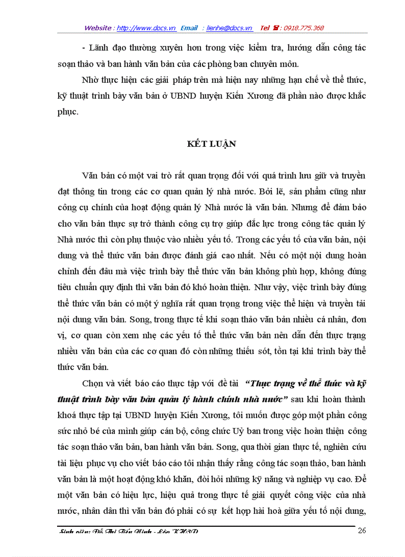 image for page Thể thức và kỹ thuật trình bày văn bản quản lý hành chính Nhà nước tại Uỷ ban nhân dân huyện Kiến Xương