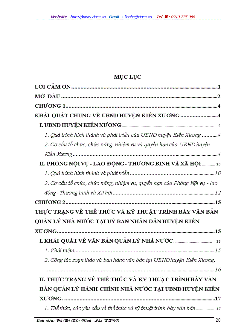 image for page Thể thức và kỹ thuật trình bày văn bản quản lý hành chính Nhà nước tại Uỷ ban nhân dân huyện Kiến Xương