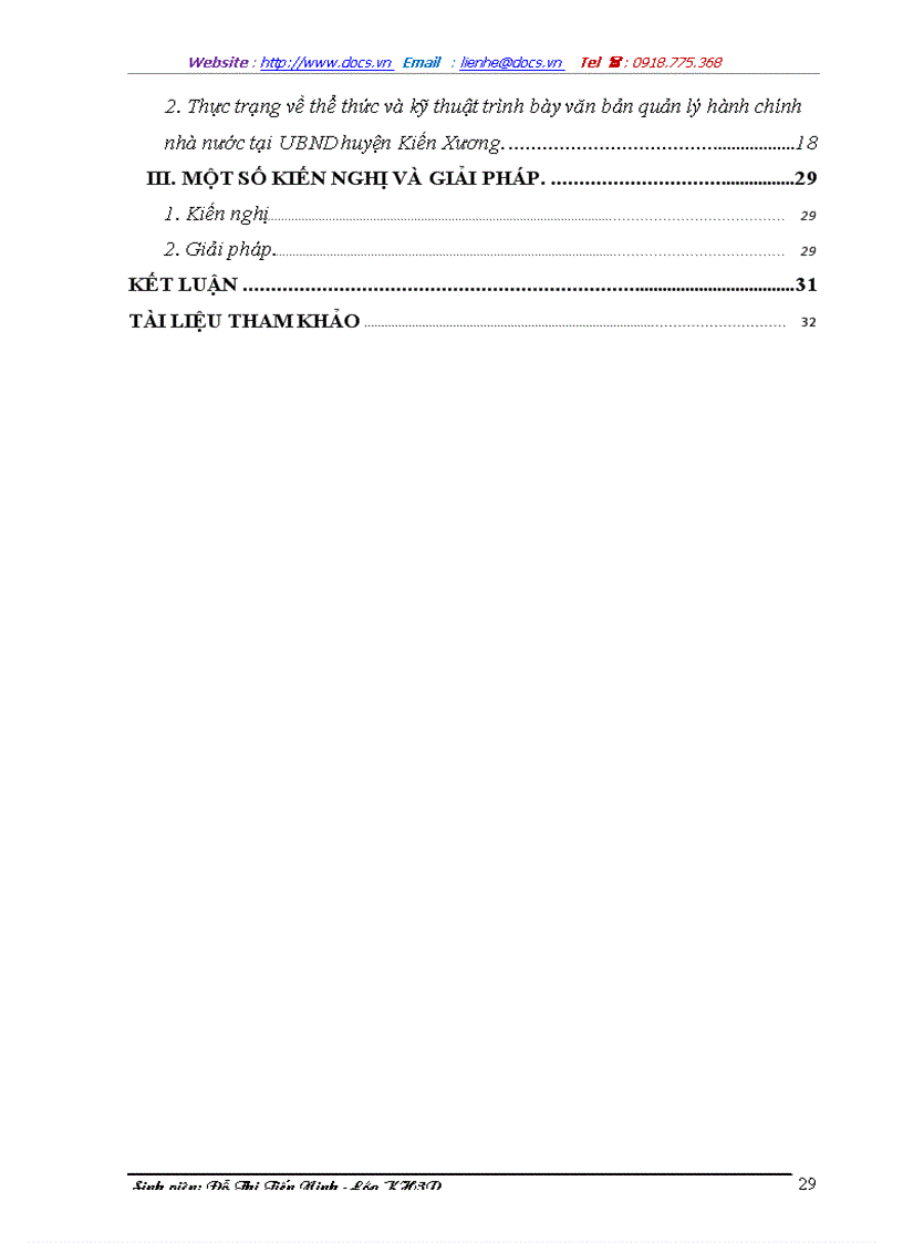 image for page Thể thức và kỹ thuật trình bày văn bản quản lý hành chính Nhà nước tại Uỷ ban nhân dân huyện Kiến Xương
