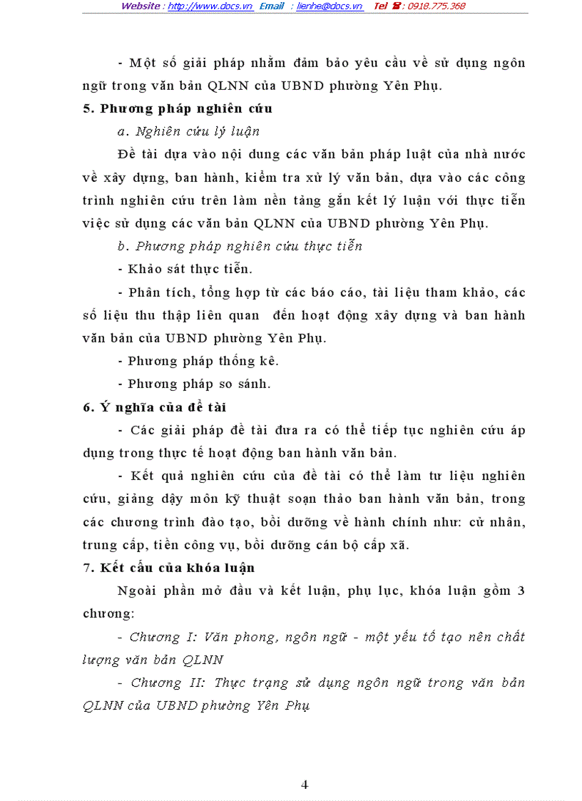 image for page Văn phong và ngôn ngữ văn bản quản lý nhà nước của Uỷ ban nhân dân phường Yên Phụ