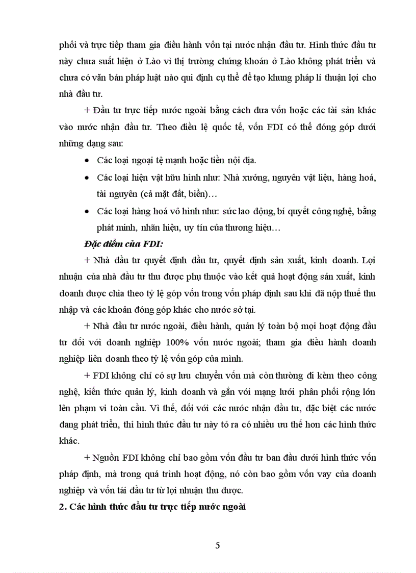 Quản lý nhà nước về đầu tư trực tiếp nước ngoài tại tỉnh U Đôm Xay Cộng hoà dân chủ nhân dân Lào