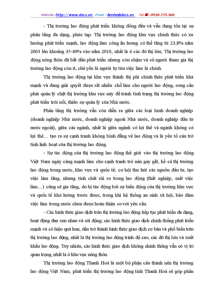 image for page Một số giải pháp nhằm phát triển thị trường lao động tỉnh Thanh Hoá