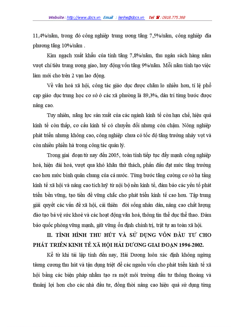 image for page Một số giải pháp để tăng cường thu hút vốn cho đầu tư phát triển kinh tế xã hội của tỉnh hải dương trong thời gian tới