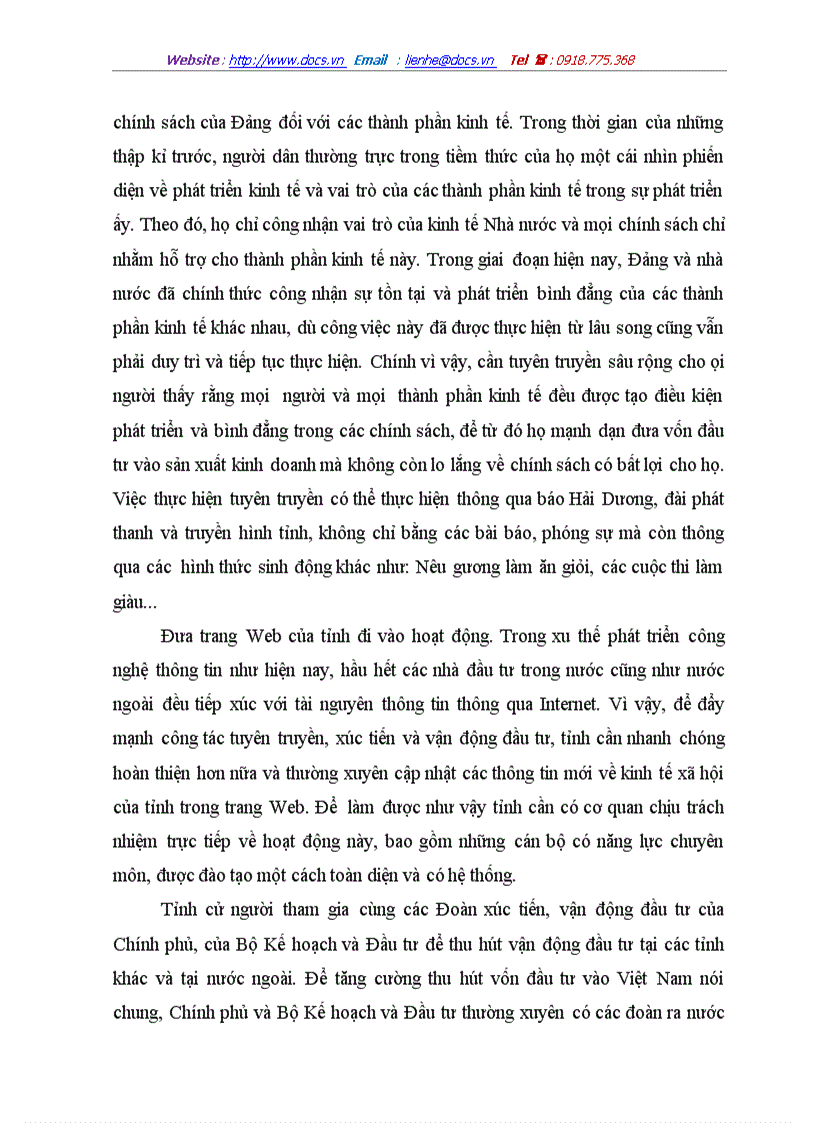 image for page Một số giải pháp để tăng cường thu hút vốn cho đầu tư phát triển kinh tế xã hội của tỉnh hải dương trong thời gian tới