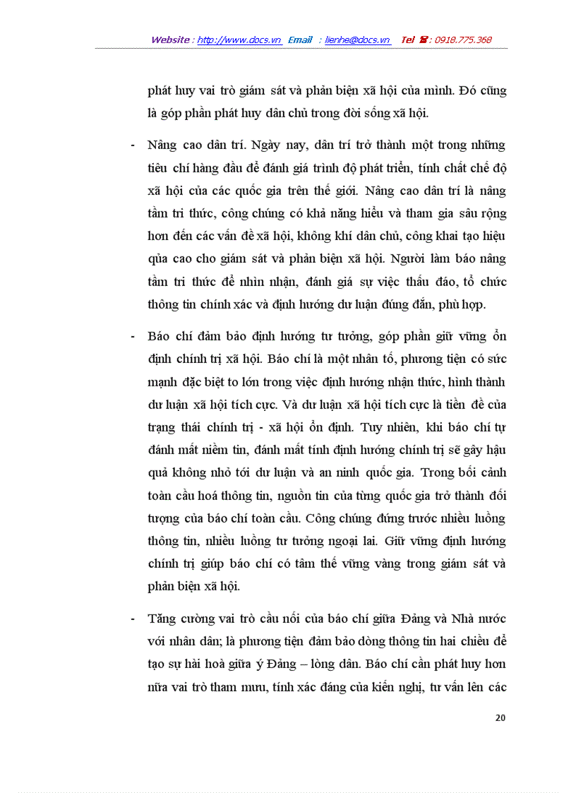 image for page Vai trò của chức năng giám sát và phản biện xã hội trong hoạt động báo chí
