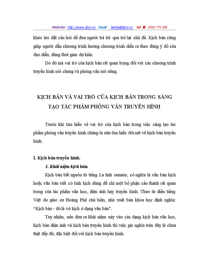 image for page Kịch bản truyền hình