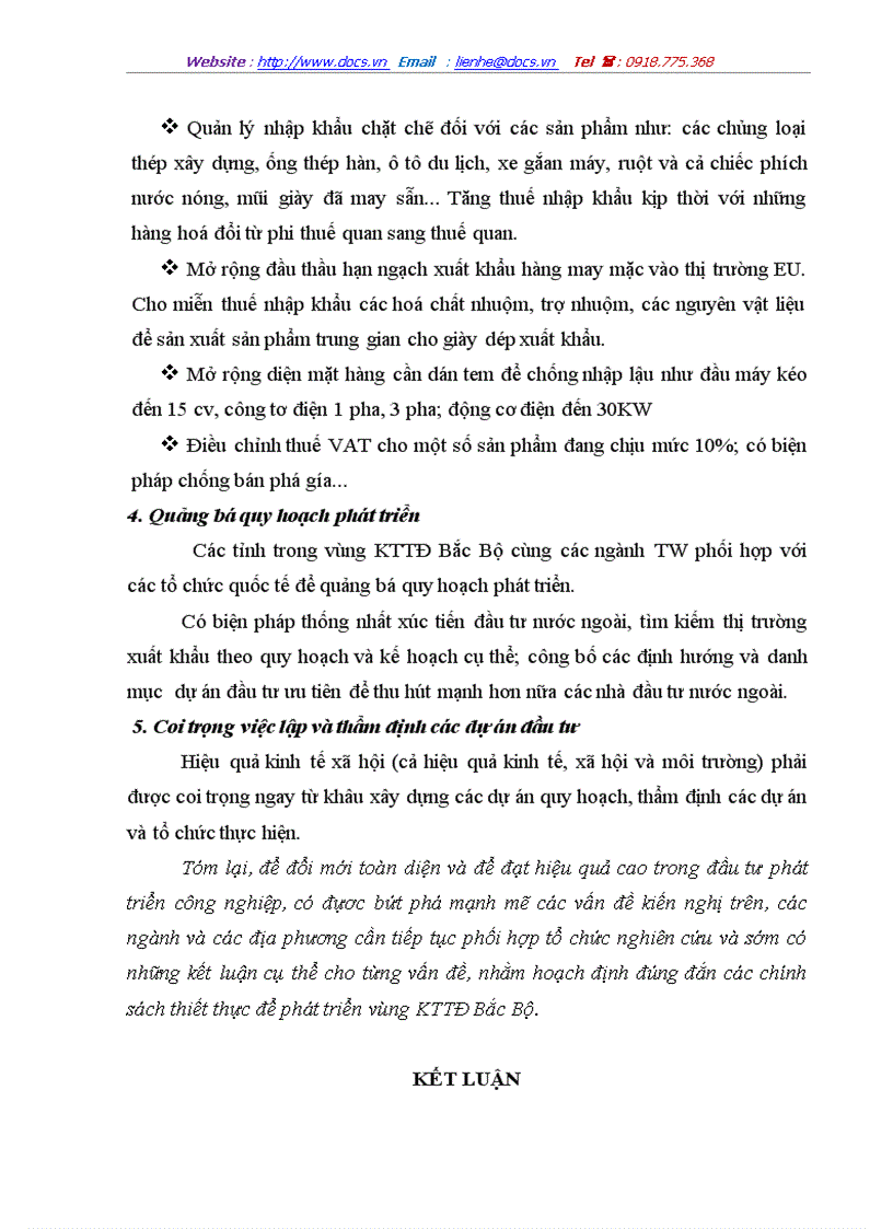image for page Một số giải pháp nhằm nâng cao hiệu quả của đầu tư phát triển công nghiệp vùng kttđ bắc bộ