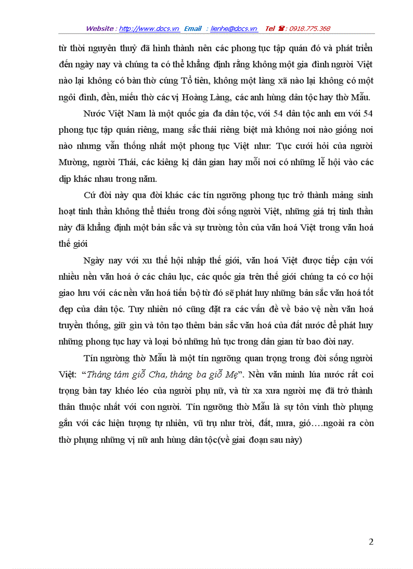 image for page Tín ngưỡng thờ Mẫu của dân tộc Việt Nam