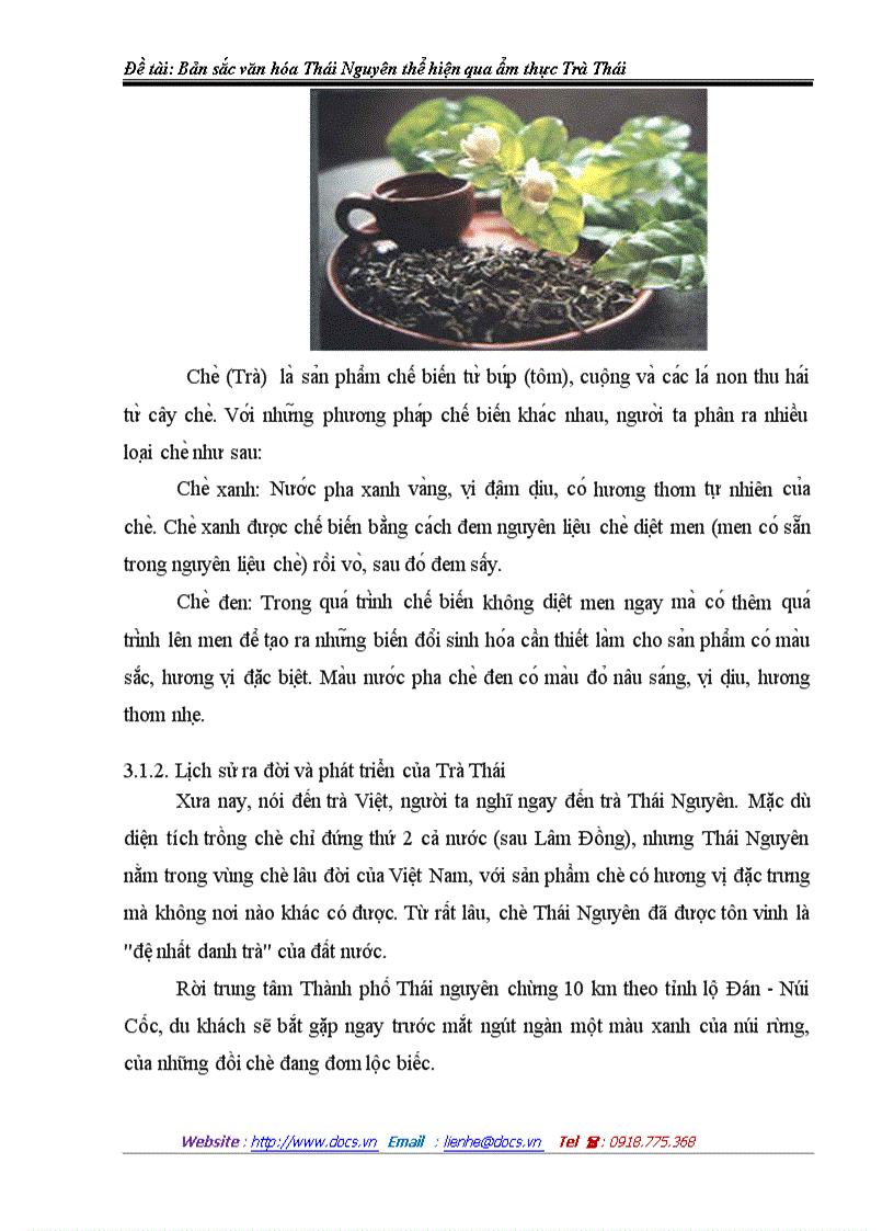 image for page Bản sắc văn hóa Thái Nguyên thể hiện qua ẩm thực Trà Thái