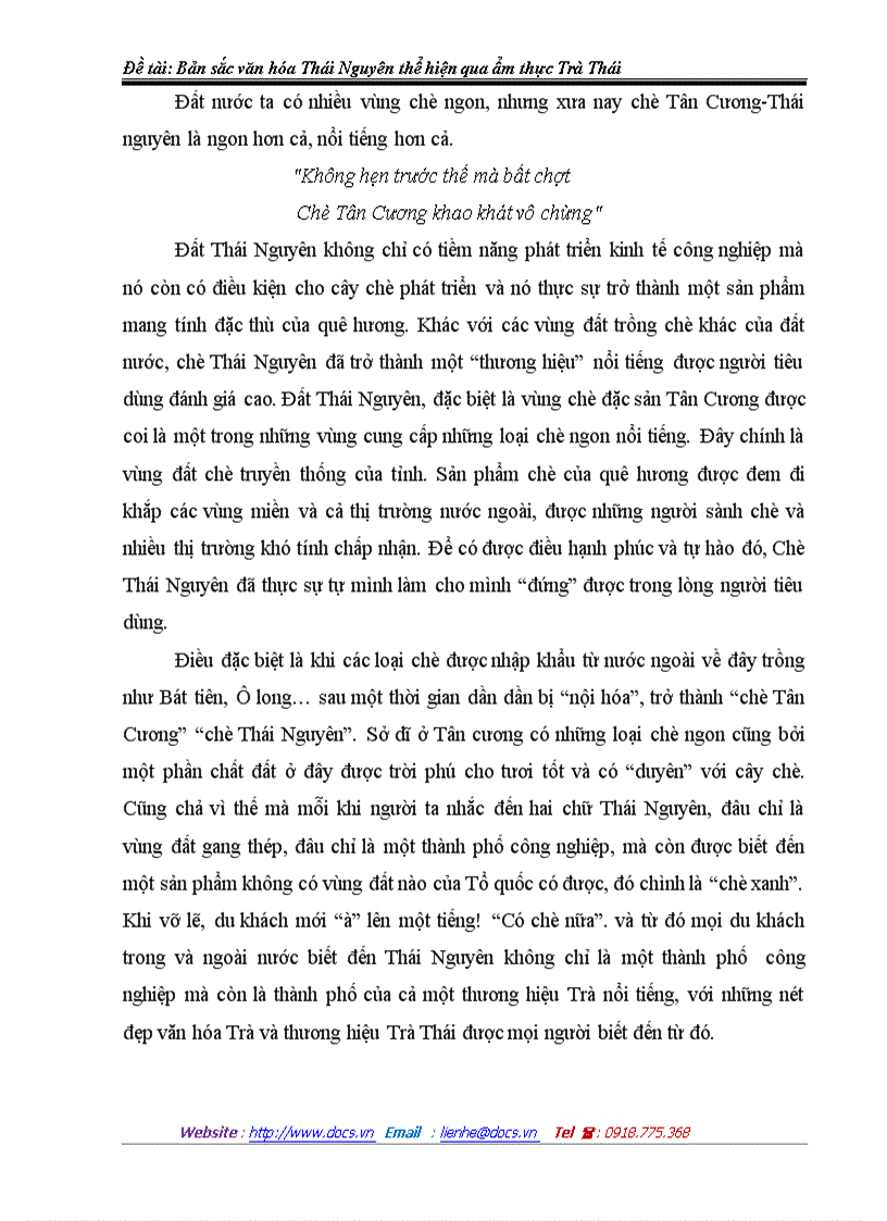 image for page Bản sắc văn hóa Thái Nguyên thể hiện qua ẩm thực Trà Thái