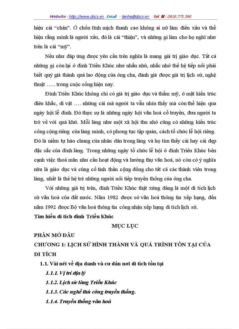 image for page Tìm hiều di tích đình Triều Khúc