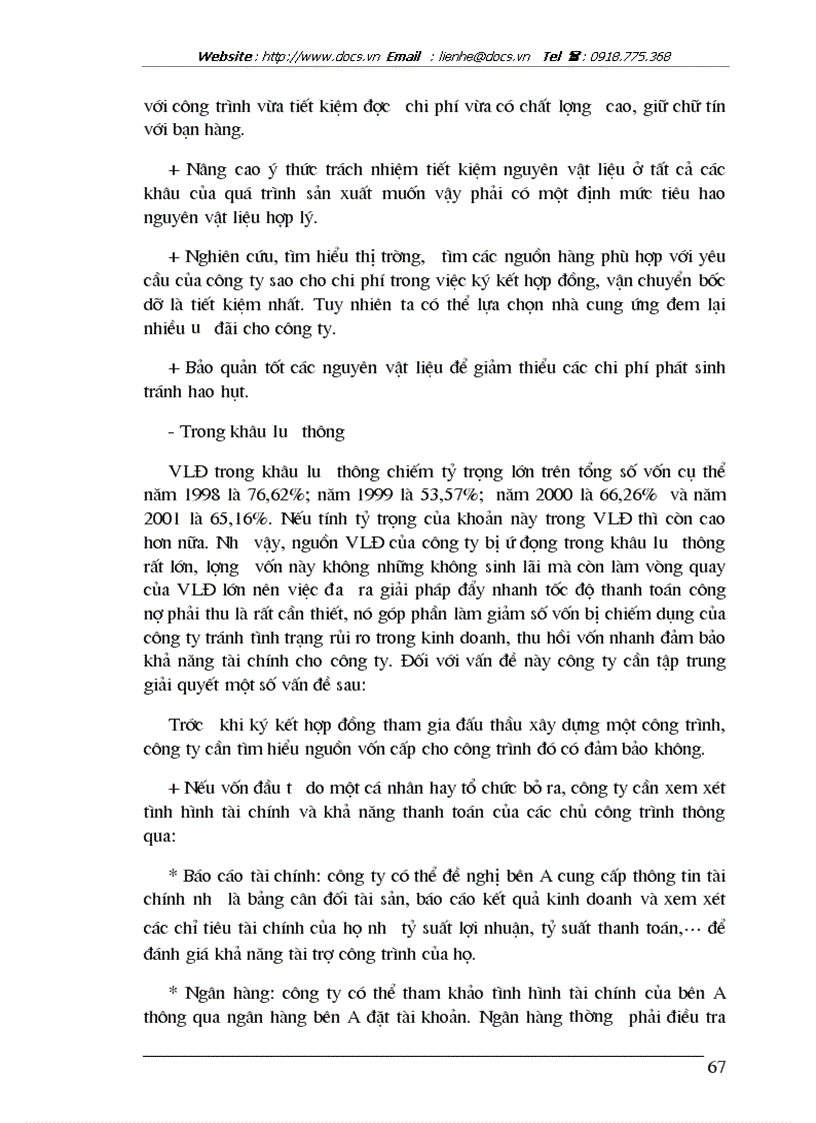 image for page Thực trạng hiệu quả sử dụng vốn tại công ty xây dựng cấp thoát nước