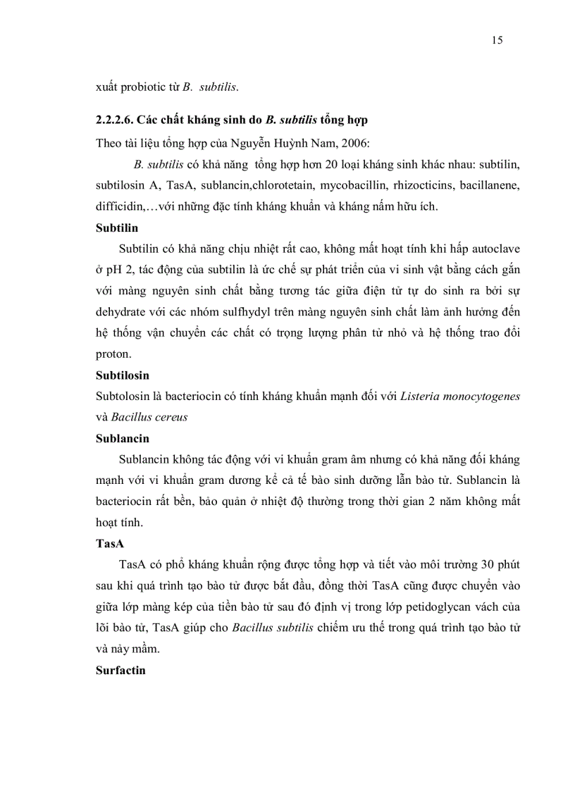 image for page Phân lập vi khuẩn Bacillus subtilis từ đất và khảo sát tính đối kháng với vi khuẩn E Coli gây bệnh tiêu chảy trên heo
