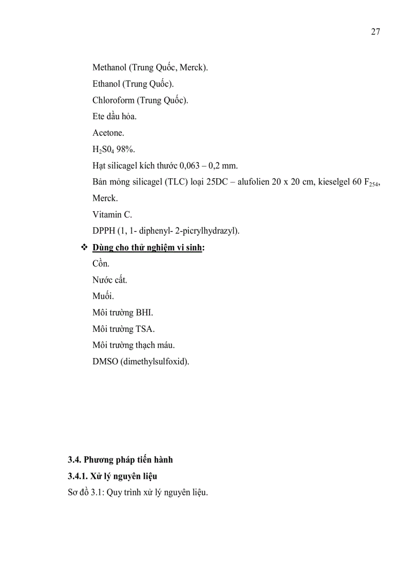 image for page Xây dựng qui trình kỹ thuật tách chiết khảo sát tính kháng khuẩn và khả năng chống oxy hóa của một số hợp chất thứ cấp từ lá cây xuân hoa 120trang