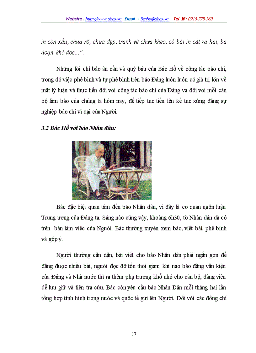 image for page Quan điểm của bác hồ về vấn đề báo chí