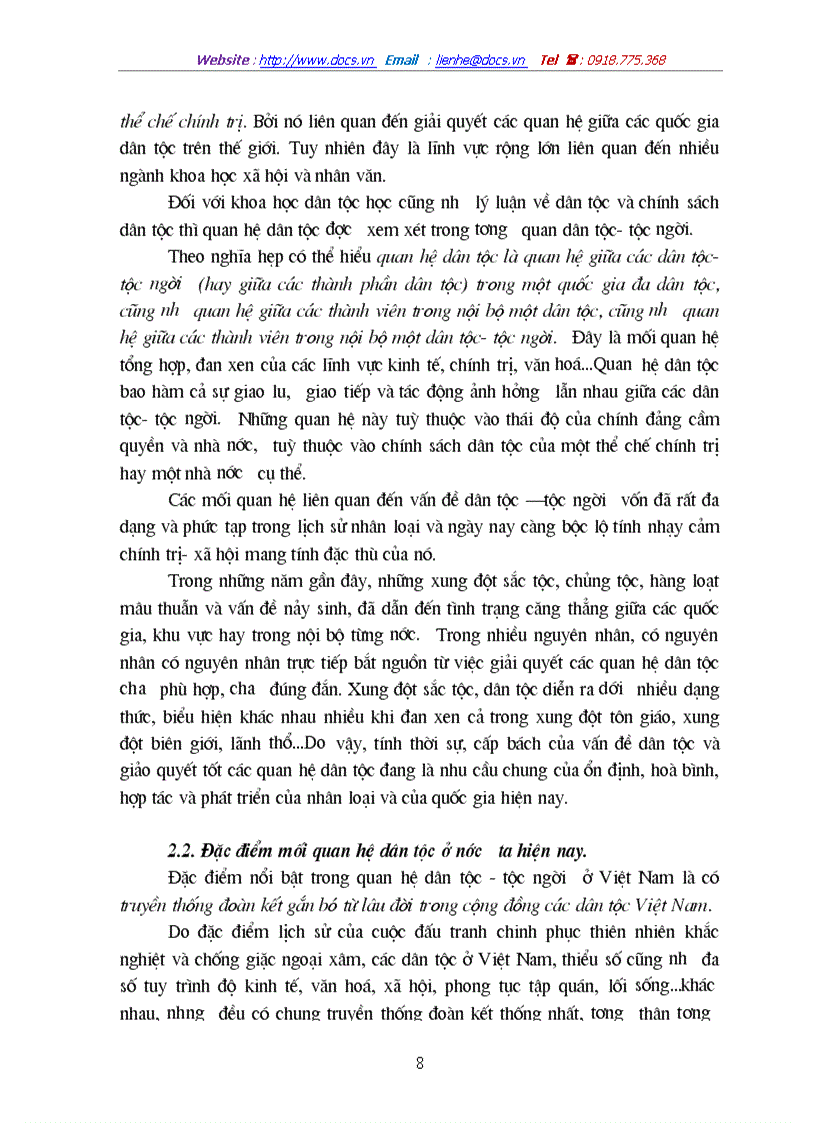 image for page Dân tộc và đặc điểm mối quan hệ dân tộc ở Việt Nam hiện nay