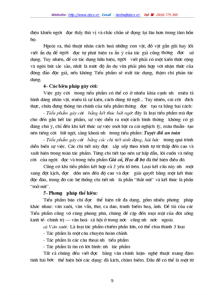 image for page Tiểu phẩm báo chí gồm