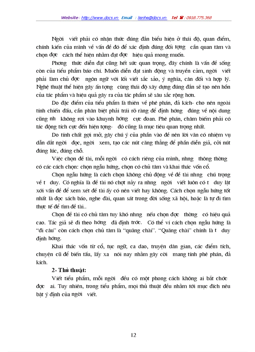 image for page Tiểu phẩm báo chí gồm