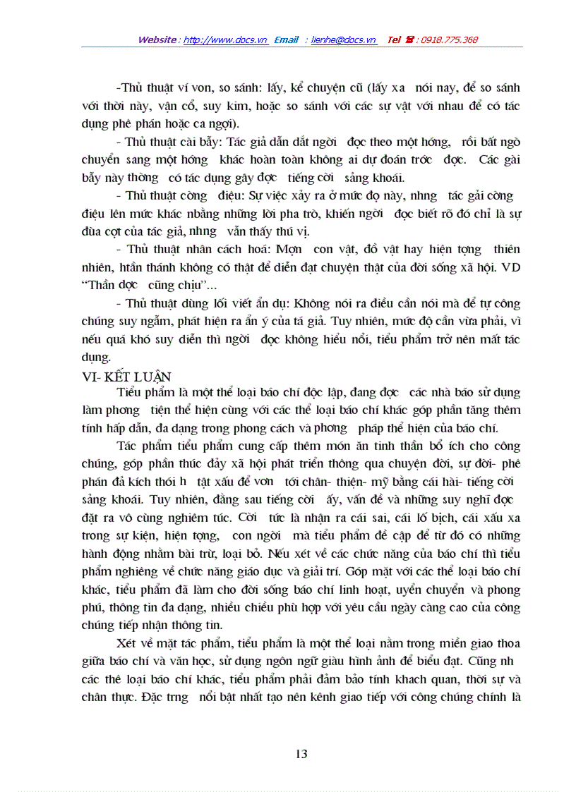 image for page Tiểu phẩm báo chí gồm