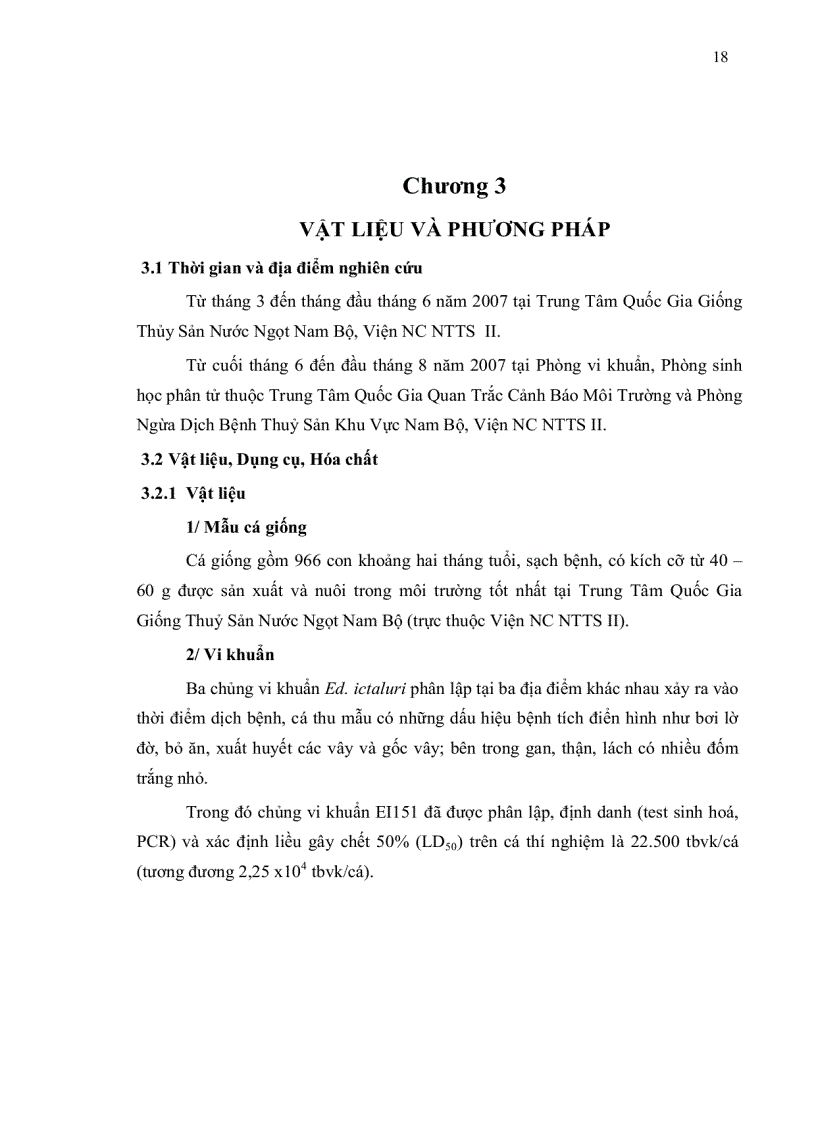 image for page Xác định tính sinh miễn dịch và hiệu quả của các loại vacxin từ vi khuẩn Edwardsiella ictaluri phân lập trên cá tra tại các vùng địa lý vào các thời
