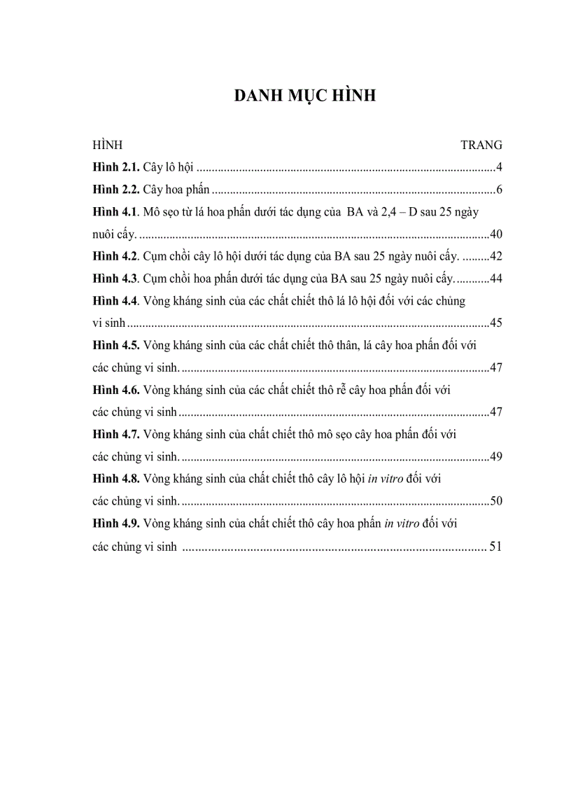 image for page Khảo sát hoạt tính kháng khuẩn và kháng nấm của các chất chiết thô từ cây lô hội Aloe vera và cây hoa phấn Mirabilis japala L nuôi cấy in vitro