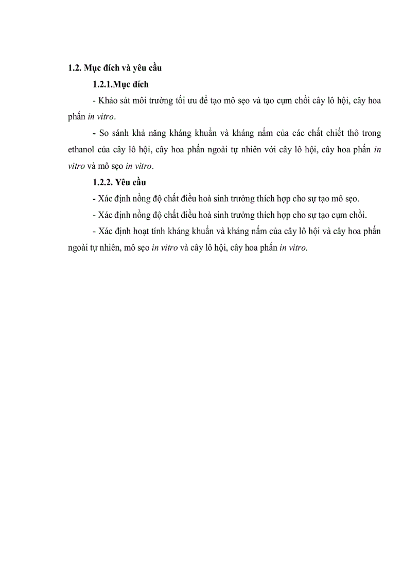 image for page Khảo sát hoạt tính kháng khuẩn và kháng nấm của các chất chiết thô từ cây lô hội Aloe vera và cây hoa phấn Mirabilis japala L nuôi cấy in vitro