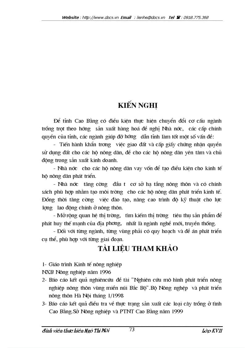 image for page Những biện pháp để chuyển dịch cơ cấu ngành trồng trọt của tỉnh Cao Bằng