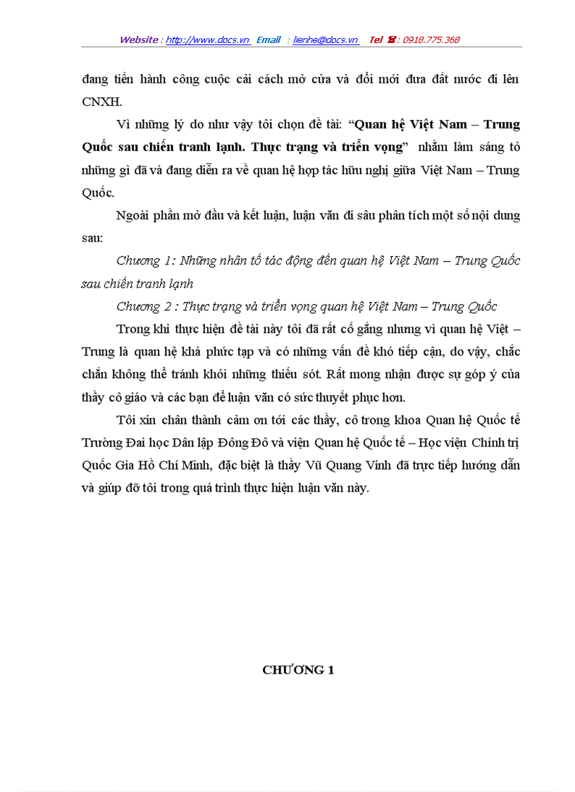 image for page Quan hệ Việt Nam Trung Quốc sau chiến tranh lạnh Thực trạng và triển vọng