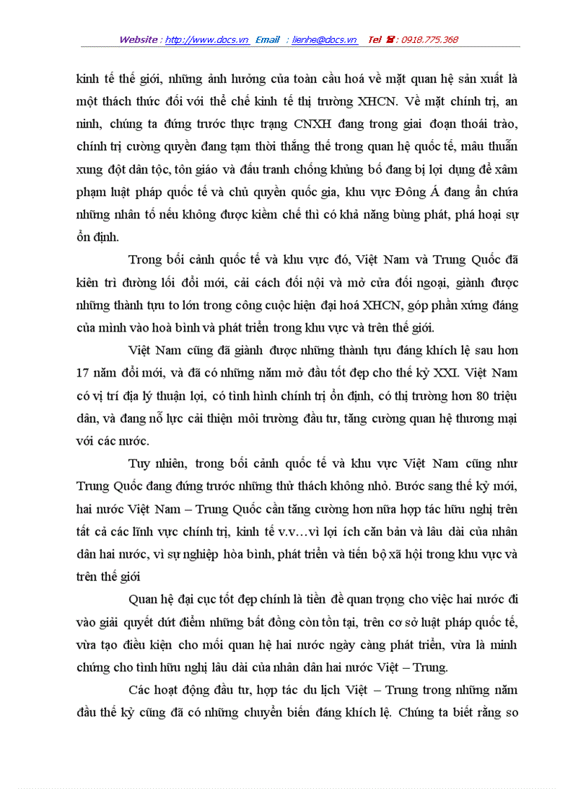 image for page Quan hệ Việt Nam Trung Quốc sau chiến tranh lạnh Thực trạng và triển vọng