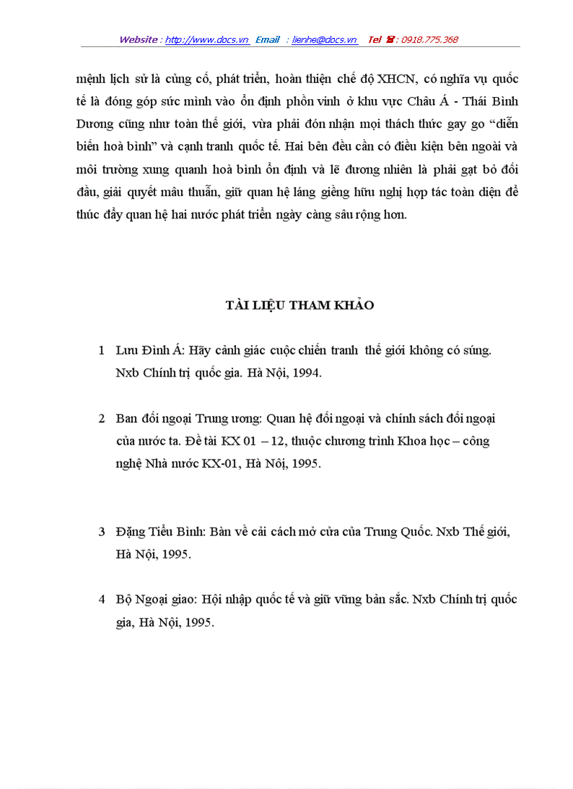 image for page Quan hệ Việt Nam Trung Quốc sau chiến tranh lạnh Thực trạng và triển vọng
